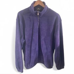 Men’s Purple Quarter Zip Fleece Pullover Size Large